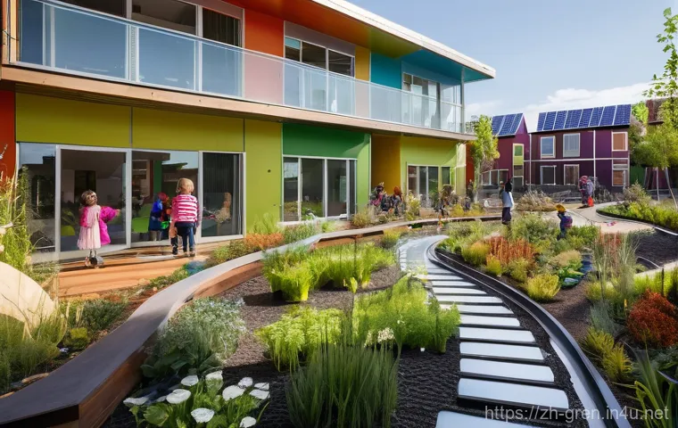 친환경 건축과 글로벌 트렌드 비교 - A brightly lit, modern living room in a green building. Large, floor-to-ceiling windows offer a pano... 친환경 건축과 글로벌 트렌드 비교 - A brightly lit, modern living room in a green building. Large, floor-to-ceiling windows offer a pano...